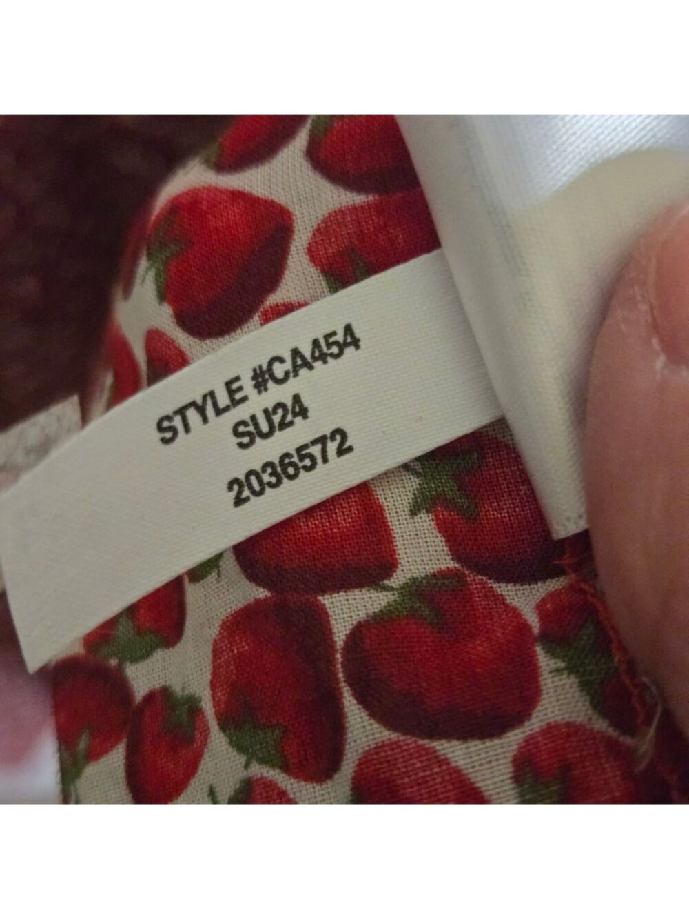 J.Crew 2024 Empire Waist Midi Dress Strawberry Swirl Print Cotton Size M - Picture 9 of 9